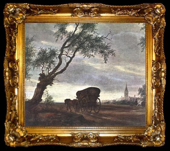 framed  RUYSDAEL, Salomon van Halt at an Inn (detail)baf, ta009-2